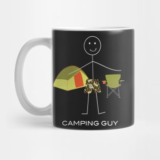 Funny Mens Camping Guy Illustration Mug